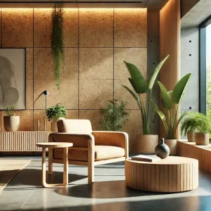 Cork granules for environmentally friendly design