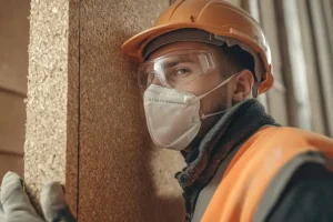 sughero isolante termico e acustico - operaio